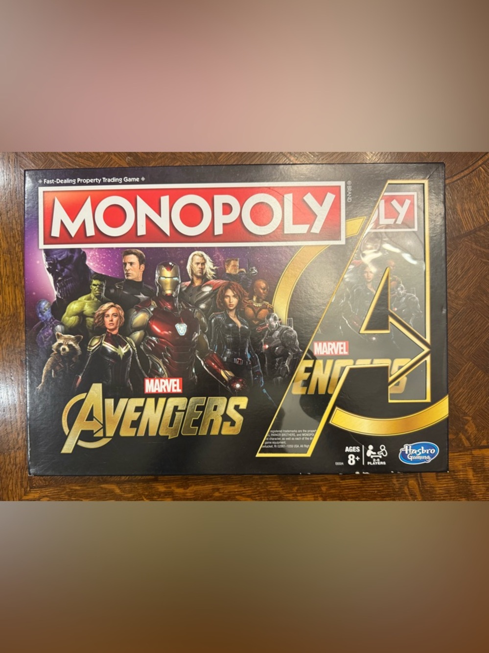 Hasbro Monopoly Marvel Avengers Board Game - Black, Red, Gold